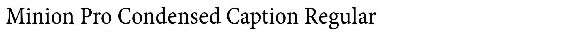 Minion Pro Condensed Caption Regular image